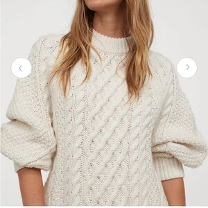 H&M Cream Cable Knit Sweater